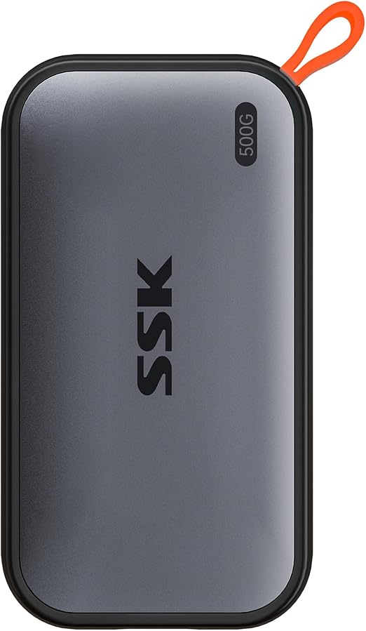 SSK Portable SSD 500GB External Solid State Hard Drive USB C Up to 1050MB/s