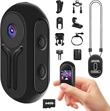 1080P Action Camera with 64GB Card, Mini Body Camera with Audio Recording - Image 1
