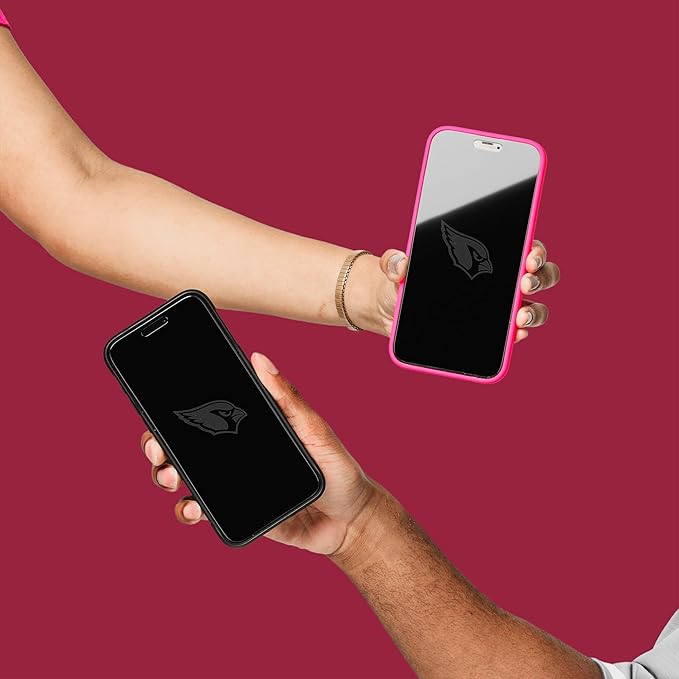 NFL Arizona Cardinals Privacy Screen for iPhone 13,14, and 13 Pro - with Disappearing Logo - Scratch-Resistant and Easy-to-Install Screen Protectors (Includes Installation Tray)