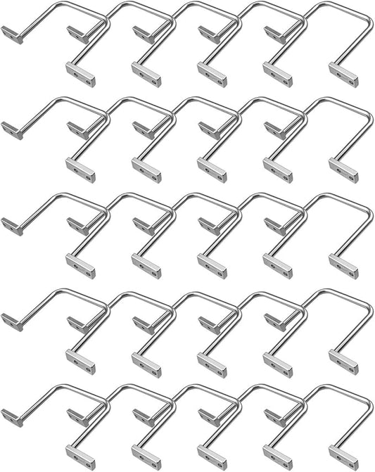 25Pcs 3 Inch D Rings, Aluminum Heavy Duty Distribution Rings for Managing and Organizing Electric Cables Wires, Silver