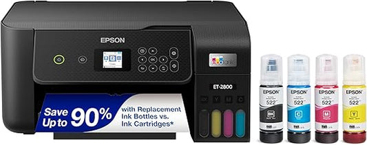 Epson EcoTank ET-2800 Wireless Color All-in-One Supertank Printer - Black - Image 1