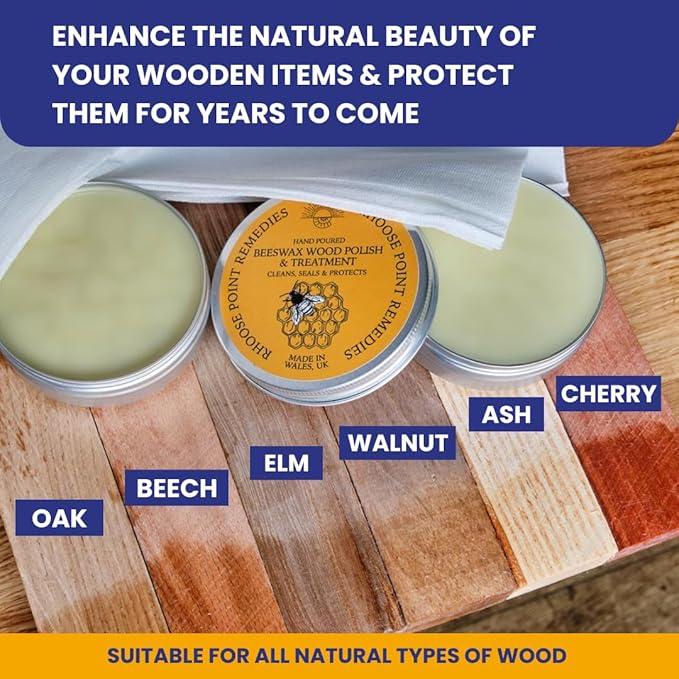 Beeswax Furniture Polish & Conditioner for Wood (Lavender 3.4 Fl Oz) Enhances the Natural Beauty of Oak Pine Beech & More Seals & Protects for a Perfect Finish Bees Wax Polish Protects & Enhances