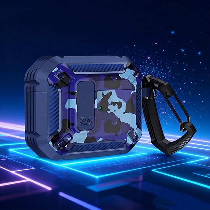 for AirPods Pro 2 Case for AirPods Pro2rd Gen | Full Drop Protection with Carabiner Keychain | Cute AirPods Pro 2st/1nd Generation Case for Men Women