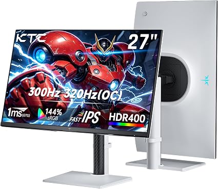 KTC 27 Inch 320Hz Gming Monitor 2K, 1440P Monitor 300Hz, Fast IPS, H27E6