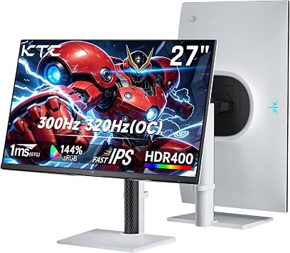 KTC 27 Inch 320Hz Gming Monitor 2K, 1440P Monitor 300Hz, Fast IPS, H27E6