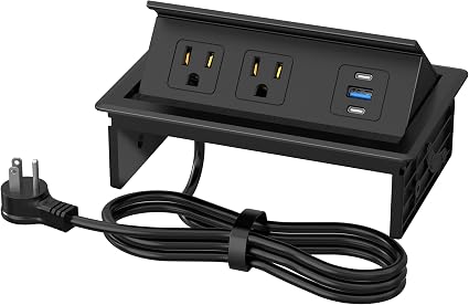 Table Power Outlet Hub PD20W USB-C Fast Charging Station