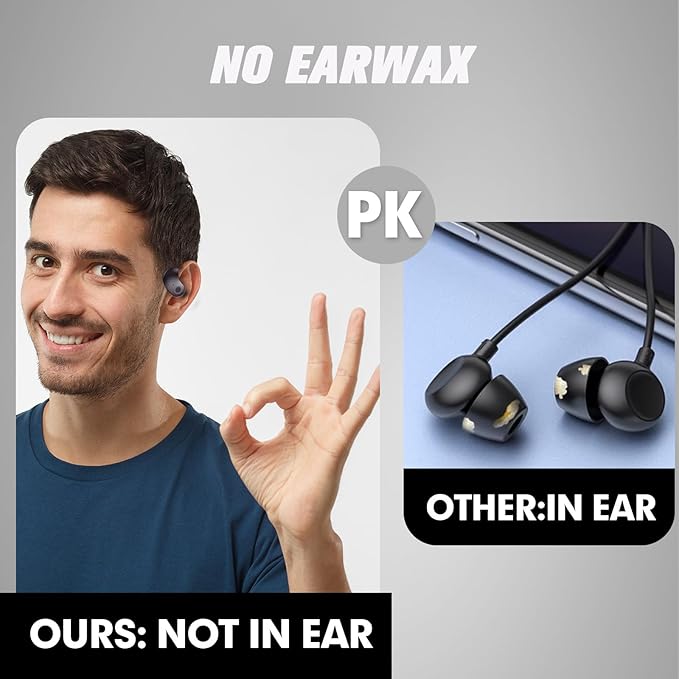 Over The Ear Earbuds Open Ear Buds Headphones Over Ear Air Bone Conduction Earbuds Earphones Bone Conducting Air Bone Conduction Headphones Bluetooth Over-Ear Black