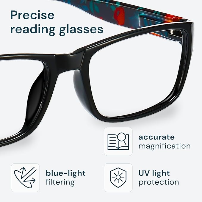 Gaoye 1.0 Professional Reading Glasses for All Day - Computer Readers with Blue Light Protection - Value Pack