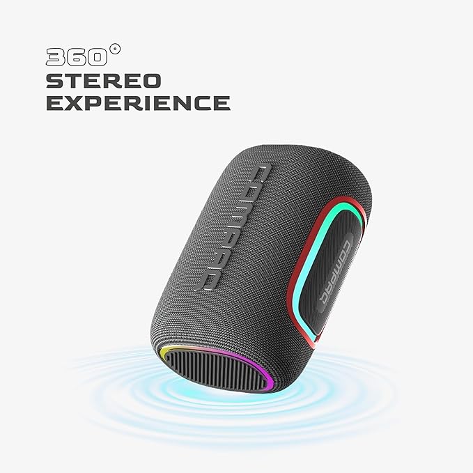 Compaq 65W Bluetooth Speaker – Portable Speaker with Bluetooth 5.4, IPX6 Waterproof, Uninterrupted Playtime, LED – Power and Performance for Indoor and Outdoor