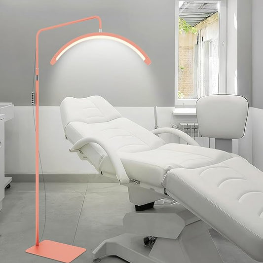 Hi_friend 23 inch Half Moon Lamp, Portable Esthetician Lash Light for Lash Tech, Bright Eyelash Extension Arched LED Floor Light, Lashing Lamp for Beauty, Skincare, Lashes