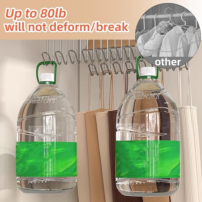2 Pcs Tank Top Hanger,Tie Racks for Closet, Wooden Hangers with 8 Hooks Space Saving, Closet Organizers and Storage for Bras Camis Belts Ties