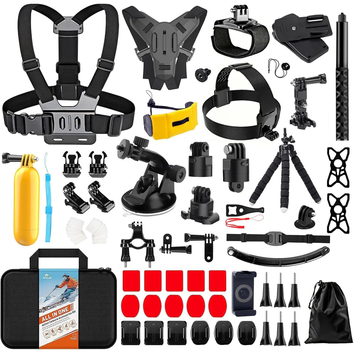 Upgrade Action Camera Accessories Kit Compatible with GoPro DJI Insta360