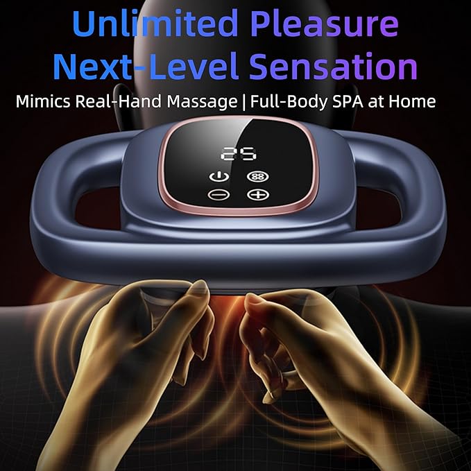 6-Head Massage Gun, Deep Tissue Back Massager with 30 Levels & 3 Modes, Electric Percussion Massager for Thighs, Arms, Waist, Back, Full Body Muscle Pain Relief, Ideal Gifts for Women and Men (6)