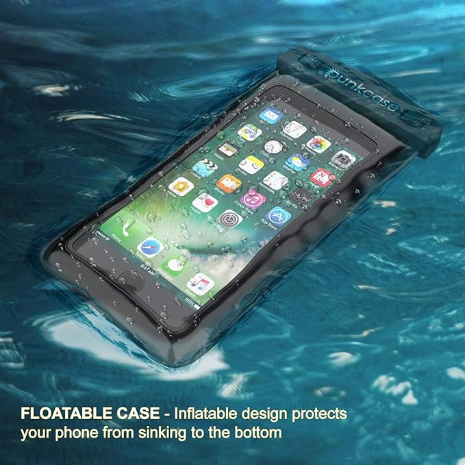 Waterproof Phone Pouch, PunkBag Universal Floating Dry Case Bag for Most Cell Phones incl. iPhone 8 Plus & Samsung Galaxy S9 | Perfect for Keeping Your Cellphone & Valuables Dry and Safe