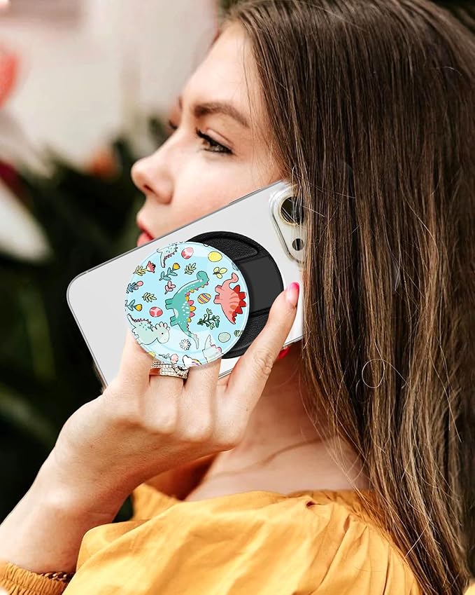Kidcube Phone Grip Compatible with Magsafe - Magnetic Phone Grip Stand Cute Cartoon Finger Grip Kickstand Ring Holder Women Girls Compatible with Magsafe Accessories for iPhone 16/15/14/13/12 Series
