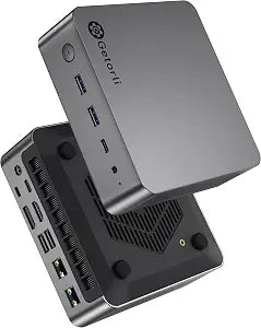Getorli AI Mini PC Ryzen 7 Pro 8845HS CPU Radeon 780M Graphics Compact Gaming PC 16GB DDR5 RAM 1TB NVMe SSD Small Desktop Computer Dual 2.5GLAN 4K HDMI DP Micro PCs WiFi 6 BT5.3 Prebuilt OS Office - Image 1