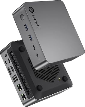 Getorli AI Mini PC Ryzen 7 Pro 8845HS CPU Radeon 780M Graphics Compact Gaming PC 16GB DDR5 RAM 1TB NVMe SSD Small Desktop Computer Dual 2.5GLAN 4K HDMI DP Micro PCs WiFi 6 BT5.3 Prebuilt OS Office - Image 2