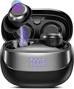 Sleep Earbuds Bluetooth 5.4 in Ear Light-Weight Headphones, Mini Sleep Headphones Small Design for Side Sleepers, 47H Playtime with Charging Case, Clear Calls Earphones, Black