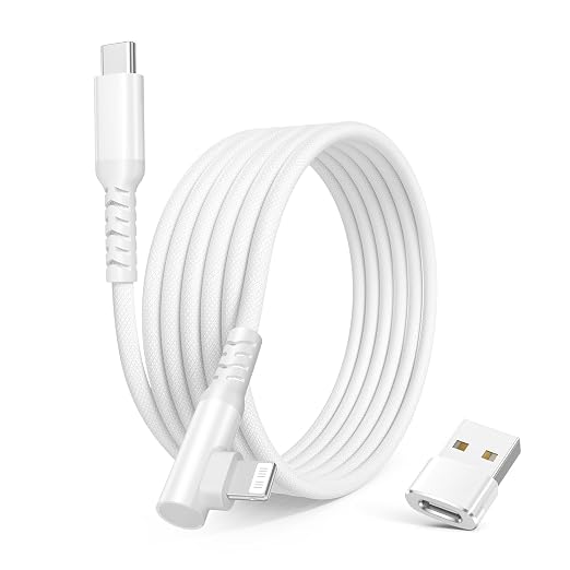 Basesailor i Pad 8th 9th Generation Charger Cable Right Angle 3.3FT