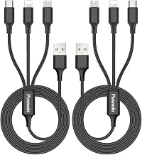 Puxnoin Multi Charging Cable, 6FT 2Pack Multi Charger Cable