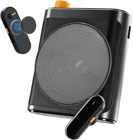 Tearstone Voice Amplifier for Teachers with Bluetooth, Dual Magnetic Mics