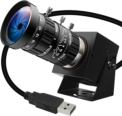 Starvis USB Camera 0.0001Lux Ultra Low Light H.264 1080P 30fps Webcam 10X CS Mount 5-50mm Telephoto Zoom Manual Lens,HDR Full Color Night Vision CCTV Security Camera for Industrial Inspection