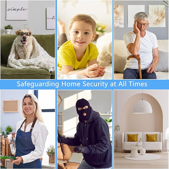 WiFi Security Camera with Clock - 1080P HD Nanny Cam with Night Vision & Motion Detection for Indoor Home Security, Baby & Pet Monitoring