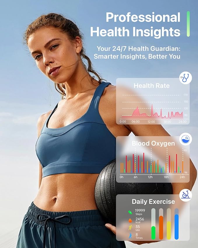 Smart Watches for Women Men - 1.83" HD 2025 Smartwatch with 100 Sports Modes, Heart Rate/Sleep Monitor, IP68 Waterproof, Bluetooth Call & Music Control for iPhone/Android