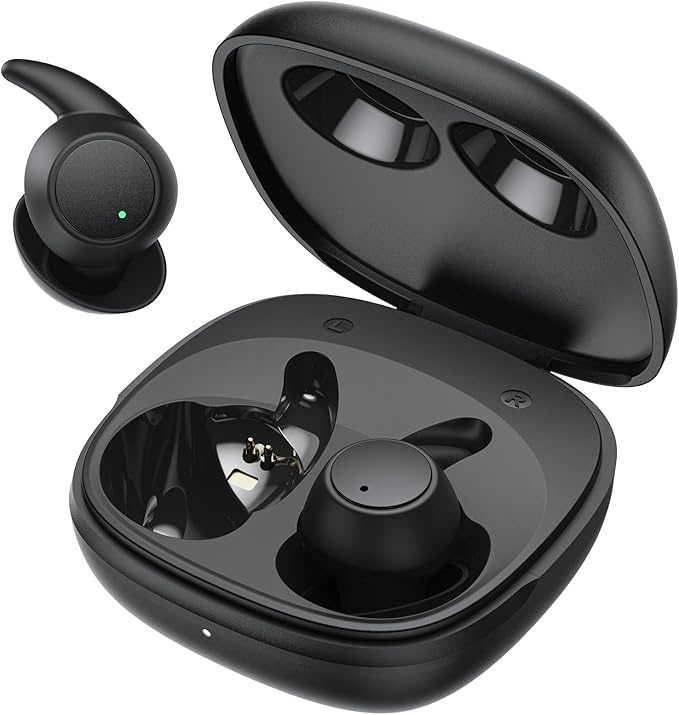 MUSICOZY Bluetooth 5.3 Sleep Earbuds, Wireless Sleep Headphones, Light-Weight in-Ear Buds for Sleeping, IPX6 Waterproof Earbuds for Side Sleepers White Noise Concerts Podcasts Study Focus Men Women