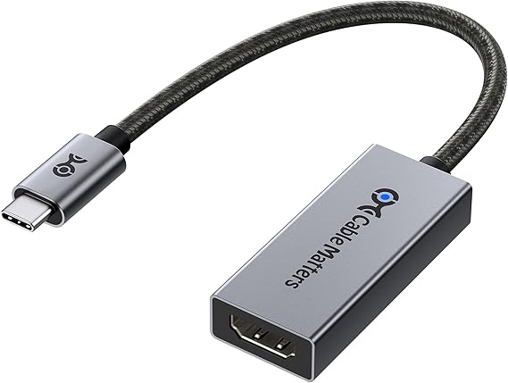 Cable Matters 48Gbps Unidirectional USB C to HDMI 2.1 Adapter for macOS