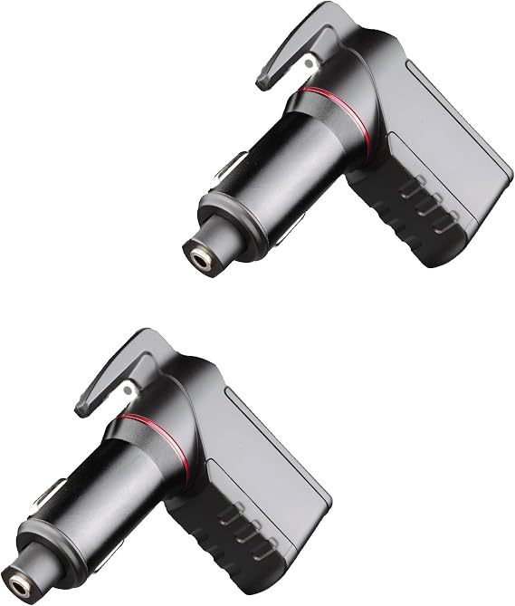 Ztylus Stinger Car Emergency Tool, Spring-Loaded Window Breaker, Car Safety Hammer, Seatbelt Cutter and Window Glass breaker, Car Escape Tool, USB Car Charger, 2 USB Ports Max 2.4A (2 pcs Black Combo)