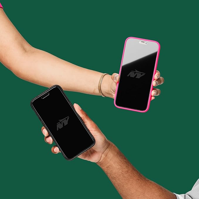 NFL New York Jets Privacy Screen Protector for iPhone 15 Pro Max,16 Plus, and 15 Plus - with Disappearing Logo - Scratch-Resistant and Easy-to-Install Screen Protectors w/Installation Tray