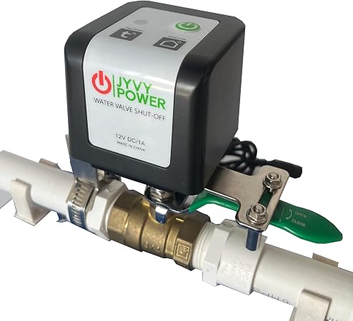 Zigbee(TUYA/SmartThings HUB NEEDED) Ball Valve Smart Water Shutoff Manipulator with Durable Metal Gear Domotique Controller Compatible Alexa Google Works 2.4 GHz (TUYA ZIGBEE)