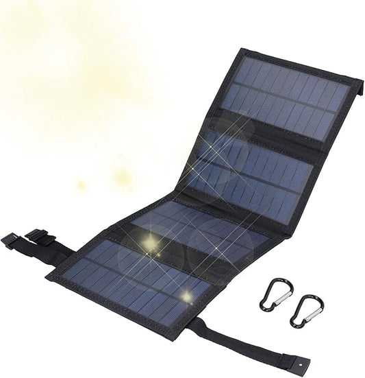 20W USB Foldable Solar Panel, Portable Solar Charger 20W Foldable Solar Panel with 5V USB for Smartphone, Tablet, Laptop, Camera Waterproof Solar Cells Charger for Outdoor Use