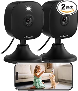 2K Cameras for Home Security, Plug-in Security Camera Outdoor/Indoor w/Color Night Vision&Motion Detection for Baby/Pet/Vehicle Monitor, 5G/2.4GHz Dog Camera w/2-Way Audio/Cloud&SD Card Storage