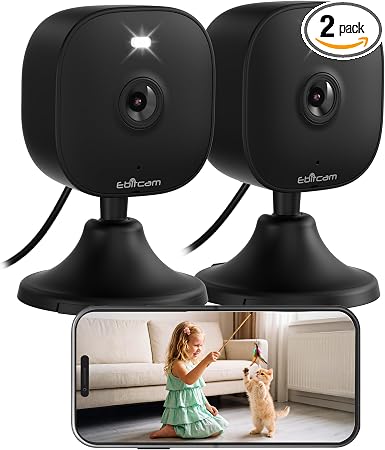 2K Cameras for Home Security, Plug-in Security Camera Outdoor/Indoor w/Color Night Vision&Motion Detection for Baby/Pet/Vehicle Monitor, 5G/2.4GHz Dog Camera w/2-Way Audio/Cloud&SD Card Storage