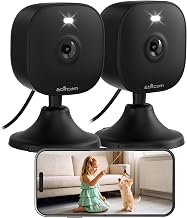 2K Cameras for Home Security, Plug-in Security Camera Outdoor/Indoor w/Color Night Vision&Motion Detection for Baby/Pet/Vehicle Monitor, 5G/2.4GHz Dog Camera w/2-Way Audio/Cloud&SD Card Storage
