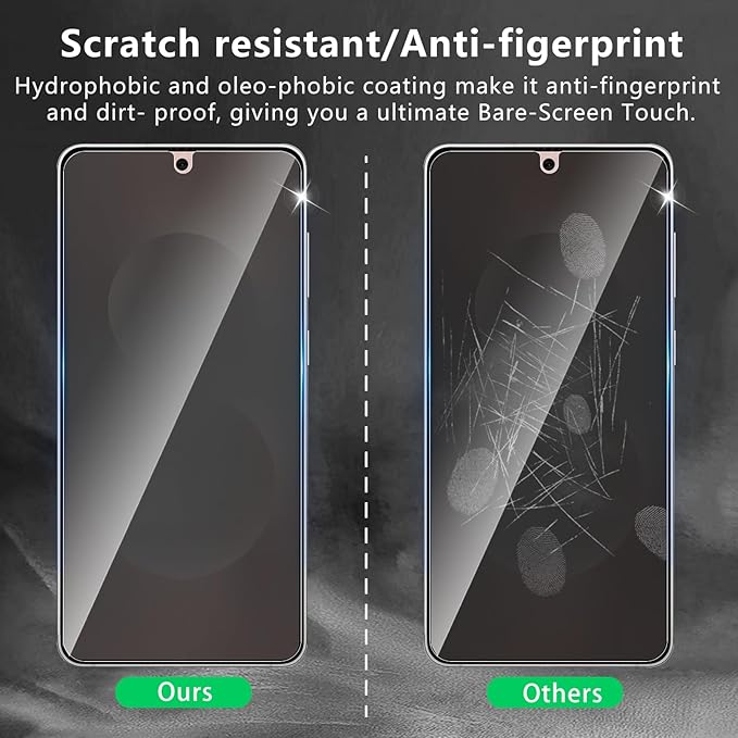 3 Pack Privacy Screen Protector Designed for Samsung Galaxy S25 Edge,Full Coverage Anti-Spy Tempered Glass Film,9H Hardness,Anti-Fingerprint,Bubble Free,Easy to Install