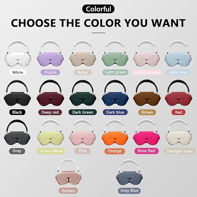 Maxjoy for Apple Airpods Max Smart Case Cover, Soft PU Leather Protective Cover Accessories for Airpod Max with Sleep Mode, Anti-Dust Travel Carrying Case for Airpods Pro Max Headphones, Red