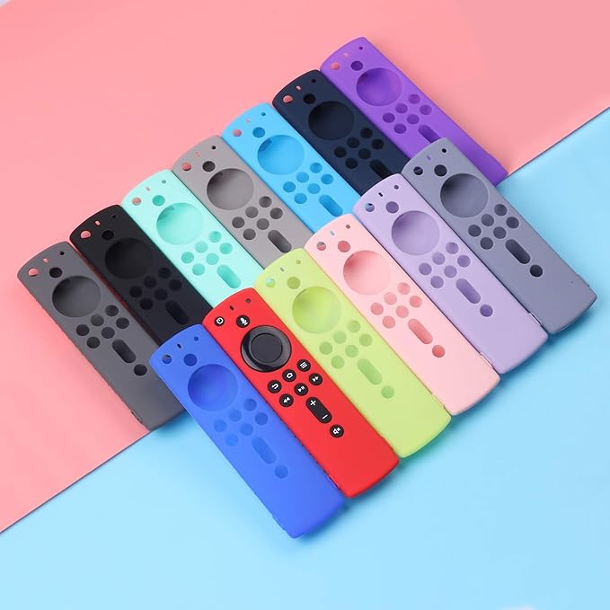 Hi Color Fir Stick Remote Cover F Stick TV firesticksticktv Remote Control Silicone Cover TV Remote Cover 4k Remote Cover Magnetic Silicone Remote Control Case (Purple+Blue)
