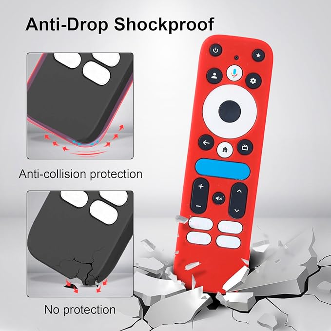 [Pack of 2] Remote Case for 2025 Onn Google TV Box 4K pro Remote, Compatible with Onn Google TV Remote, Lightweight Anti-Slip Skin-Friendly Silicone Skin Sleeve