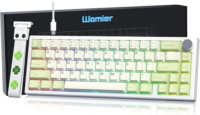 Womier 60% Gaming Mechanical Keyboard Green QMK/VIA