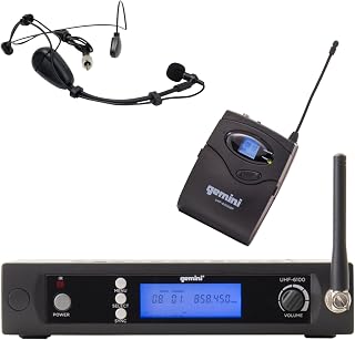 Gemini UHF Wireless Headset & Lavalier Mic System, 240 ft (UHF-6100HL) - Image 1