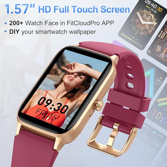 Smart Watch for Women Men, 1.57" Smartwatch (Answer/Make Call), 2025 NEW Fitness Tracker with 110 Sport Modes, Heart Rate/Sleep Monitor/Pedometer, IP68 Waterproof, Fitness Watch for Android iOS
