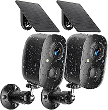 Security Cameras Wireless Outdoor 2K Solar Powered WiFi Cameras for Home Security,AI Detection,Siren Alarm,Spotlight Color Night Vision,2-Way Audio,SD/Cloud Storage