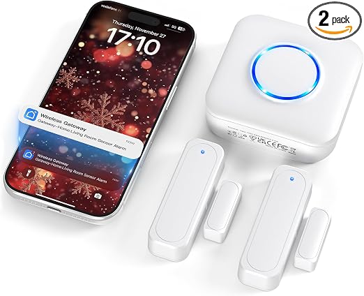 Door Chime, Smart WiFi Door Sensor Chime Window Sensor Alarm
