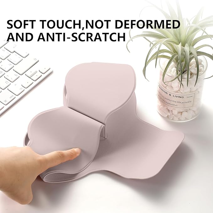 for Apple Airpods Max Case,Headphones Protective Case for AirPod Max Supports Sleep Mode, Anti-Scratch and Anti-Dust,Airpod Pro Max by PU Leather,Pale Pink