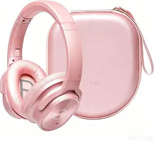 ZIHNIC Active Noise Cancelling Headphones, 40H Playtime Wireless Bluetooth Headset with Deep Bass Hi-Fi Stereo Sound,Comfortable Earpads for Travel/Home/Office (Rose Gold)