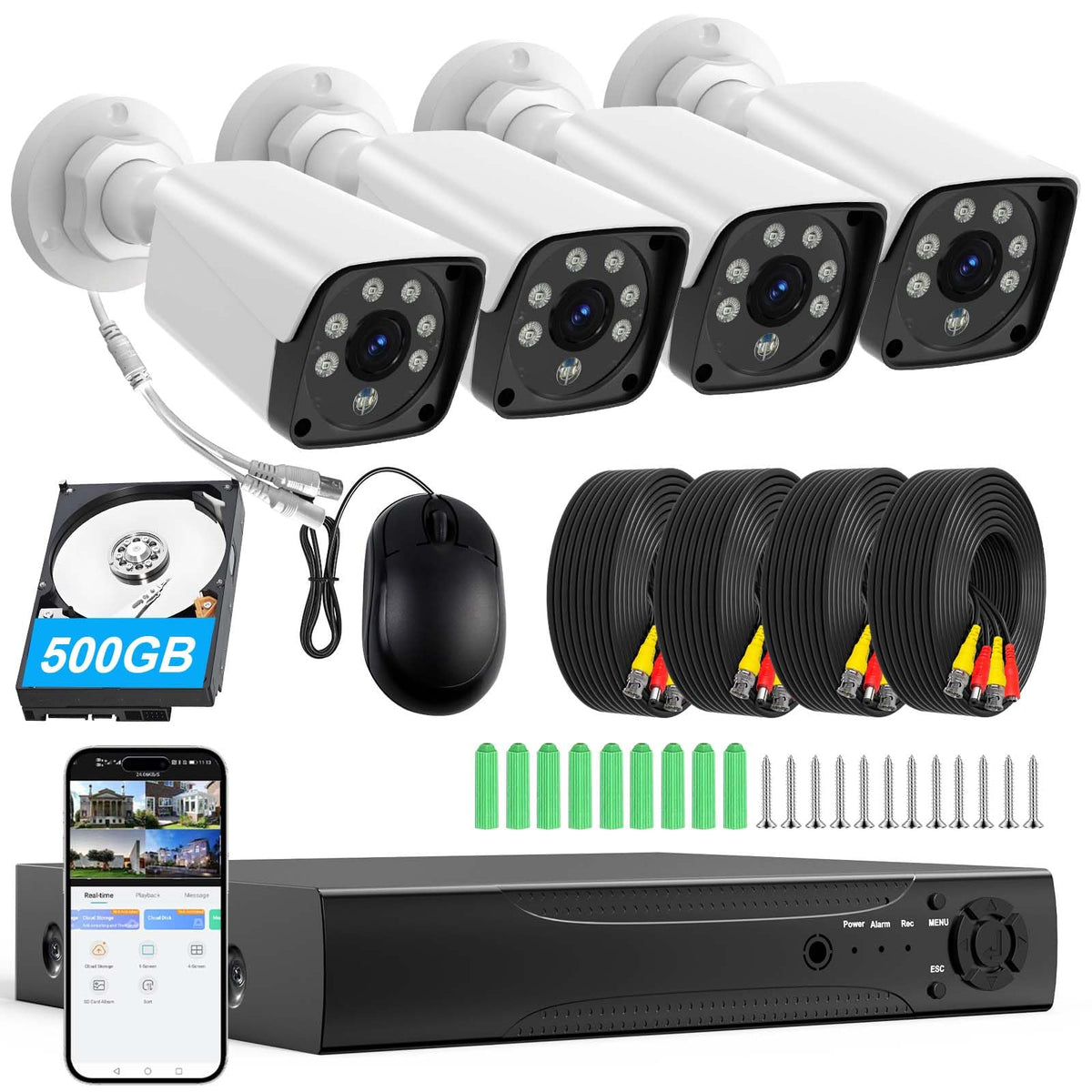 H.265+ Wired Security Camera DVR Kit System with AI | Smart Home - Image 1