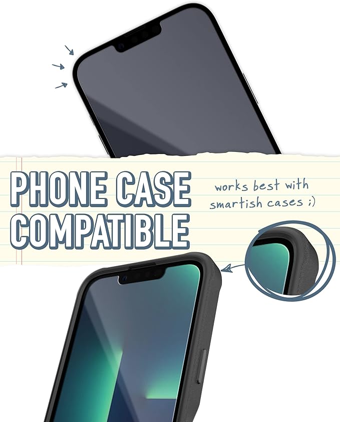 Smartish iPhone 17e/16 MagSafe Case + 2-Pack Tempered Glass Screen Protector Bundle - Gripzilla + Tuff Sheet - Protective Magnetic Case with Screen Protection - Clearly Black